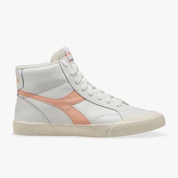 Diadora Melody Mid Kožené Dirty Biele / Ruzove - Damske Tenisky